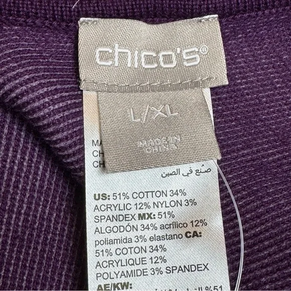 Chico's Reversible Ruana Mystique Purple - Picture 9 of 11